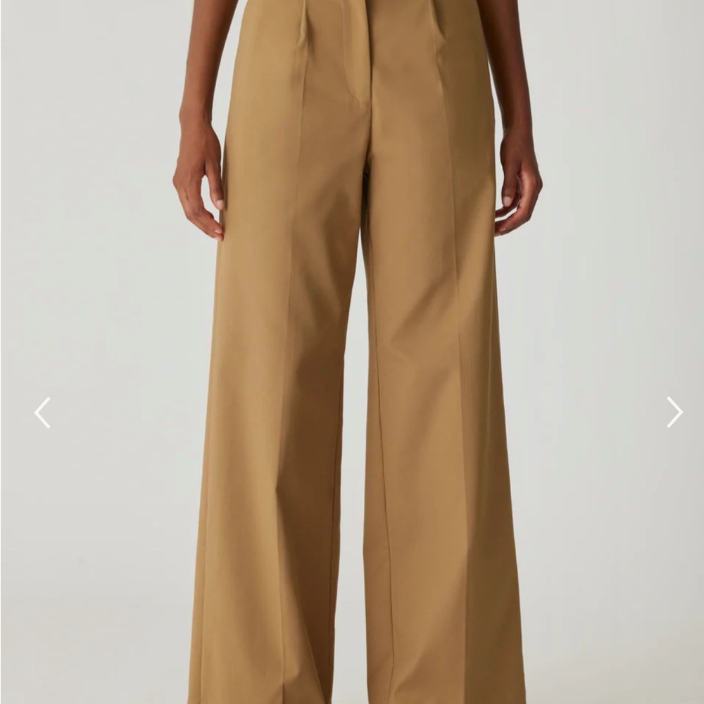 Women's Derek Lam Tan Wide-Leg Pants
